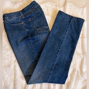 NYDJ | Blue Straight Leg Jeans | Pocket Detal